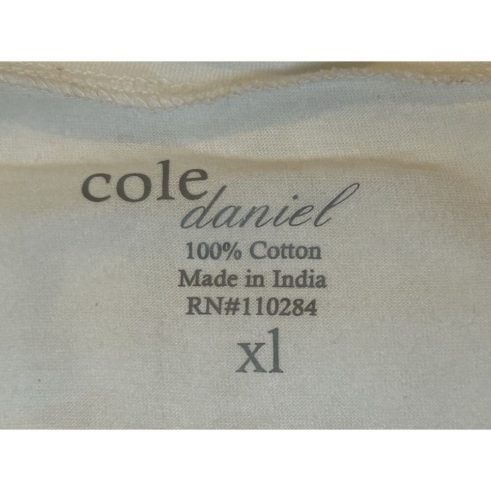 Cole Daniel White T-Shirt Women's size XL - Picture 3 of 3